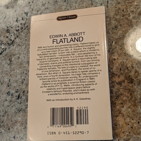 2 for $8 or $5 Each Edwin A. Abbott Flatland - Picture 2 of 4
